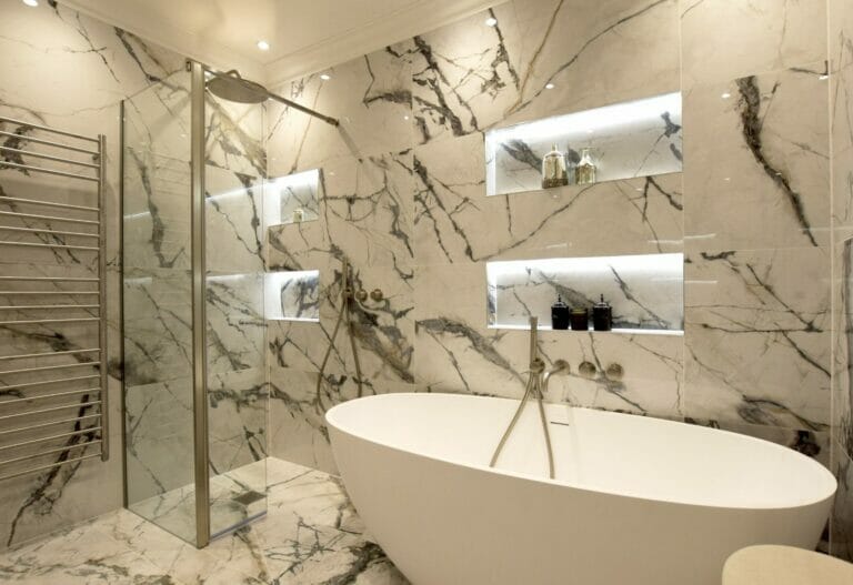 Sophisticated And Striking Bathroom